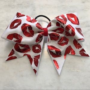 Hot Lips Kiss Cheer Bow